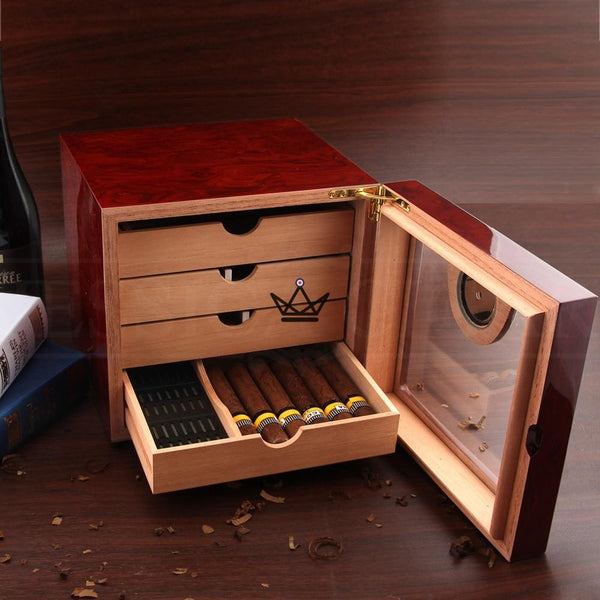 Cave à Cigares - J.Edgar luxe homme cadeau anniversaire fete des pere noel rouge original armoire