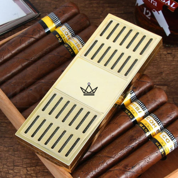 Humidifier BIG BAREZ — 166 × 64 × 18 mm, 100 Cigars | Cigar Humidor, 1 humidifier / Gold
