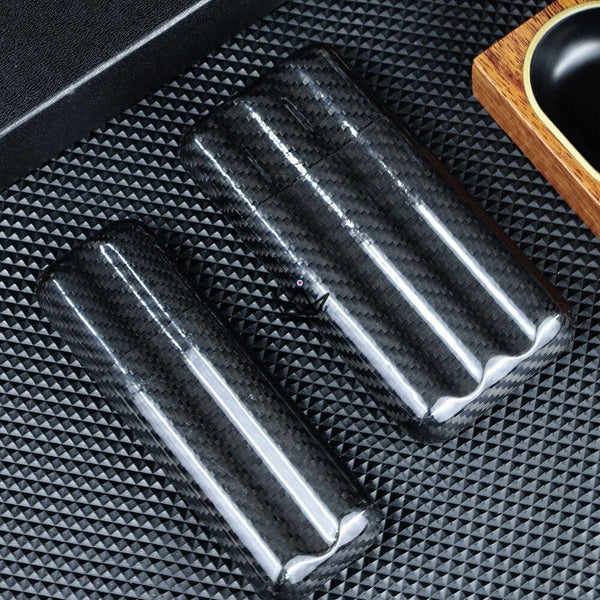 Étui à cigares CARBON — fibre de carbone, 2 ou 3 cigares, cepo 60 max, 3 Cigares