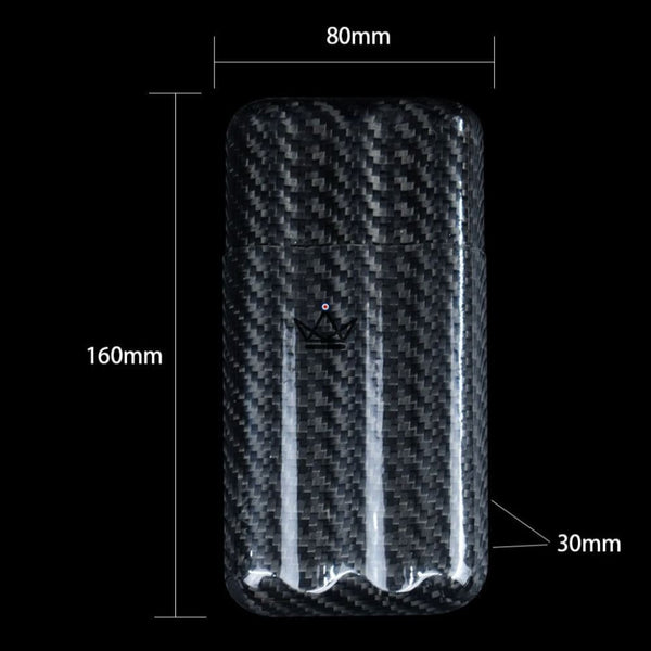 Étui à cigares CARBON — fibre de carbone, 2 ou 3 cigares, cepo 60 max – 6/7