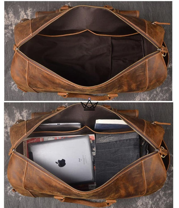 Sac de voyage en cuir vintage - HORSE - Atelier Atypique