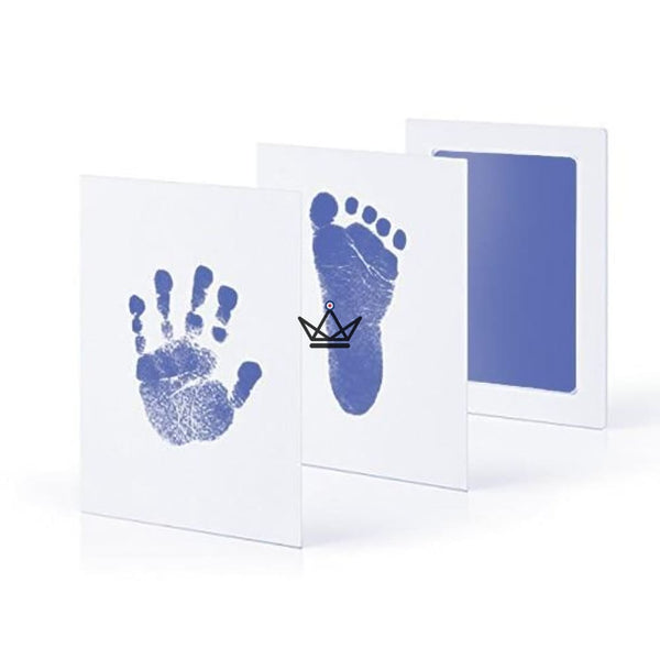 BABY PRINT - Kit d'impression d'empreintes de pieds et mains pour bébé bleu