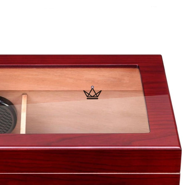 Cave à cigares Edition FIFTY — 50 cigares, cèdre espagnol, vitre & hygromètre – 7/8