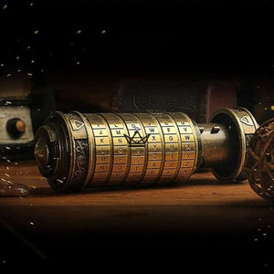 Cryptex Da Vinci – Coffre à message codé en bronze - [] - cryptex - Cadeau, Noël, Anniversaire, Original, Fête des pères, fête des mères - Atelier Atypique