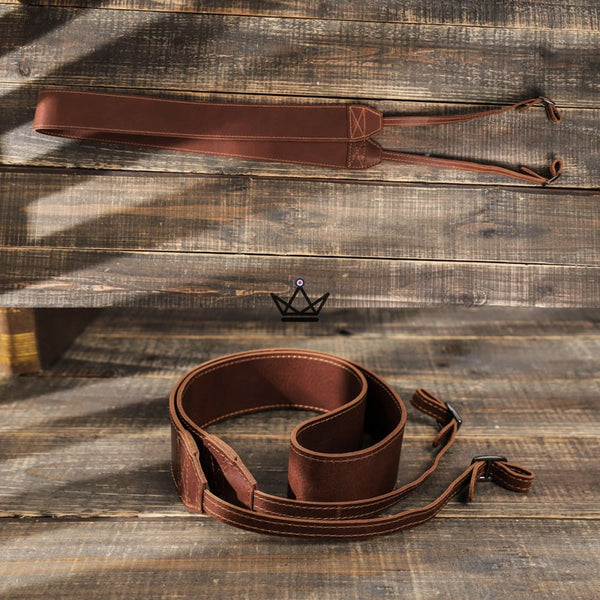 Sangle en Cuir pour Appareil Photo Personnalisable - Voyageur Nomade -  - sangle personnalisable - Cadeau, Noël, Anniversaire, Original - Atelier Atypique