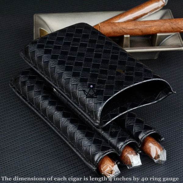 Etui à cigare de voyage cuir COHIBA - GRID -  - Etui à cigare - Cadeau, Noël, Anniversaire, Original - Atelier Atypique