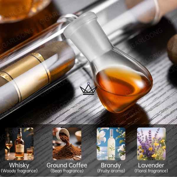 Infuseur à cigare aromatique en verre - Infusio Cristal - [] - cave a cigare - Cadeau, Noël, Anniversaire, Original, Fête des pères, fête des mères - Atelier Atypique