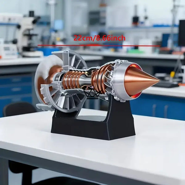 Cutaway turbofan aircraft engine model, 3D kit - AEROS