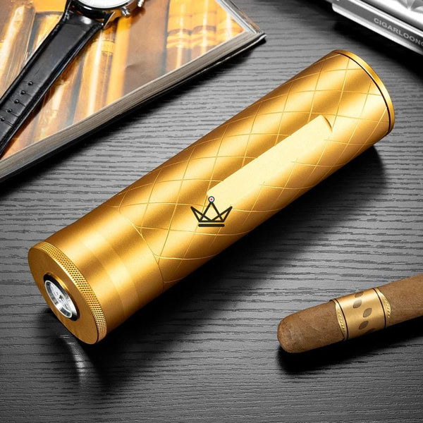 Tube à cigares en aluminium – Sentinelle Quattro - [] - etui cigare - Cadeau, Noël, Anniversaire, Original, Fête des pères, fête des mères - Atelier Atypique