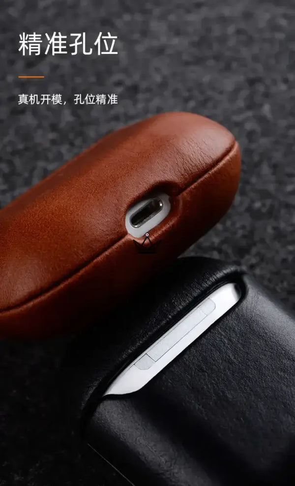 Housse en cuir pour AirPods 3 - The CasePods Third - [] - ecouteur - Cadeau, Noël, Anniversaire, Original, Fête des pères, fête des mères - Atelier Atypique