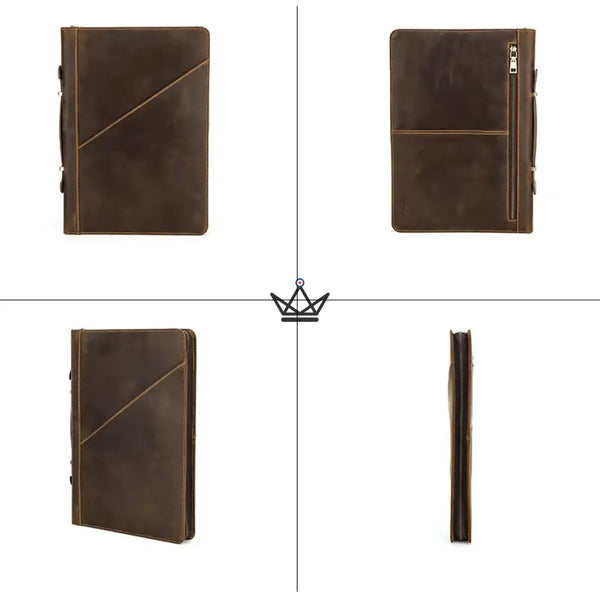 Personalisierbare Macbook-Hülle aus Leder 13"-16" - Voyageur CODEX