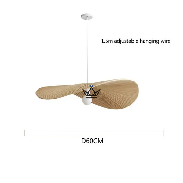 Suspension Verti Wabi — lustre design 60 & 80 cm | Blanc,  Beige, Lin