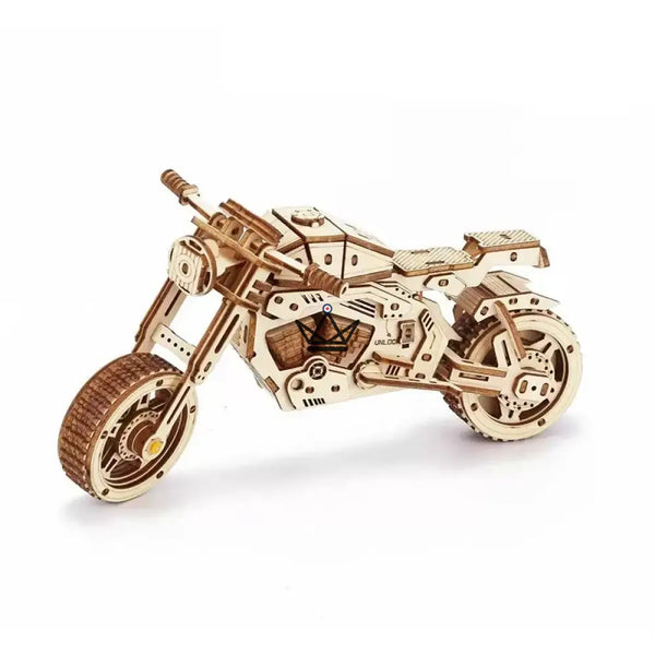 3D wooden motorcycle model puzzle to assemble - MISTRAL
