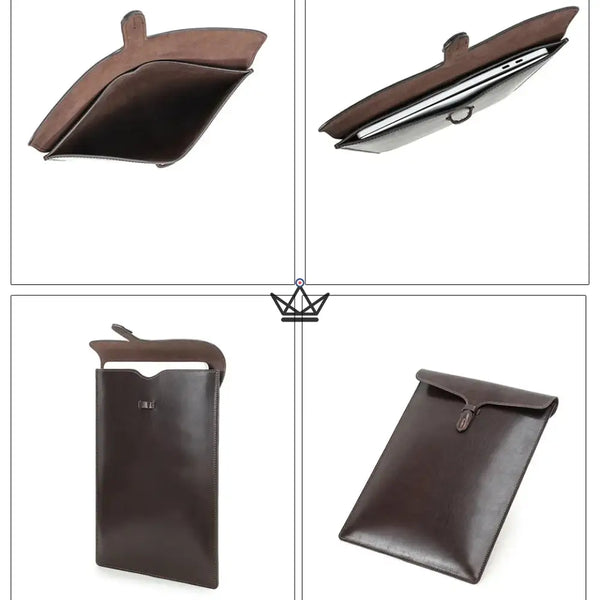 Personalisierbare MacBook Ledertasche 13" bis 15" - Voyageur CONSULAT