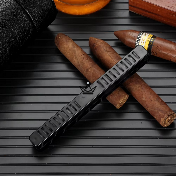 ORBAL Edition Reisehumidor – zylindrisch, Echtes Leder & Zedernholz, 5 bis 10 Zigarren, Schwarz oder Braun – 5/13