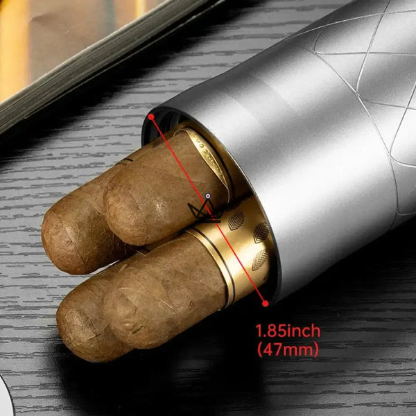 Tube à cigares en aluminium – Sentinelle Quattro - [] - etui cigare - Cadeau, Noël, Anniversaire, Original, Fête des pères, fête des mères - Atelier Atypique