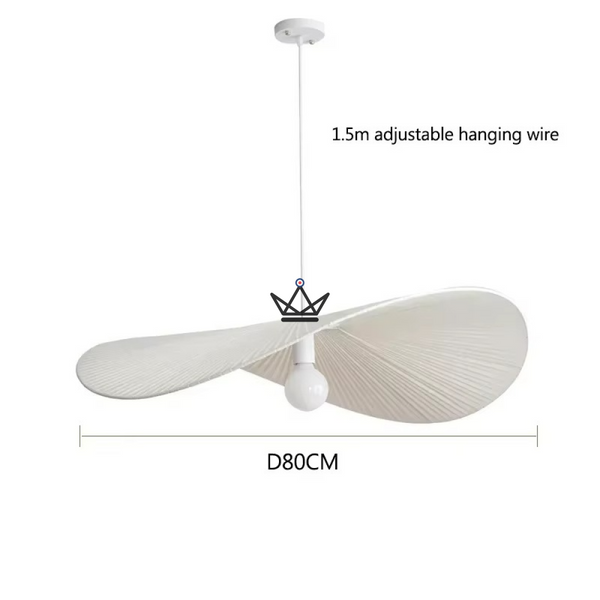 Suspension Verti Wabi — lustre design 60 & 80 cm | Blanc,  Beige, Lin