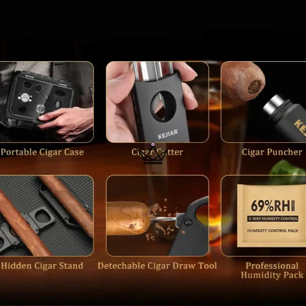 Set complet pour cigares - New Origin - [] - coffret cigare - Cadeau, Noël, Anniversaire, Original, Fête des pères, fête des mères - Atelier Atypique
