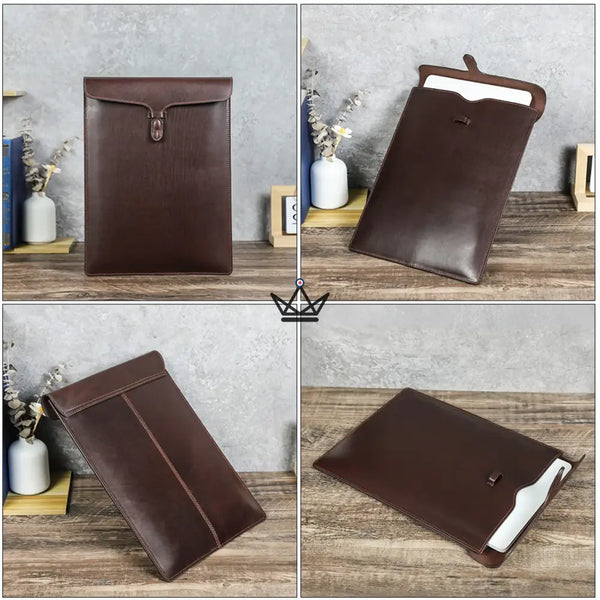 Personalisierbare MacBook Ledertasche 13" bis 15" - Voyageur CONSULAT