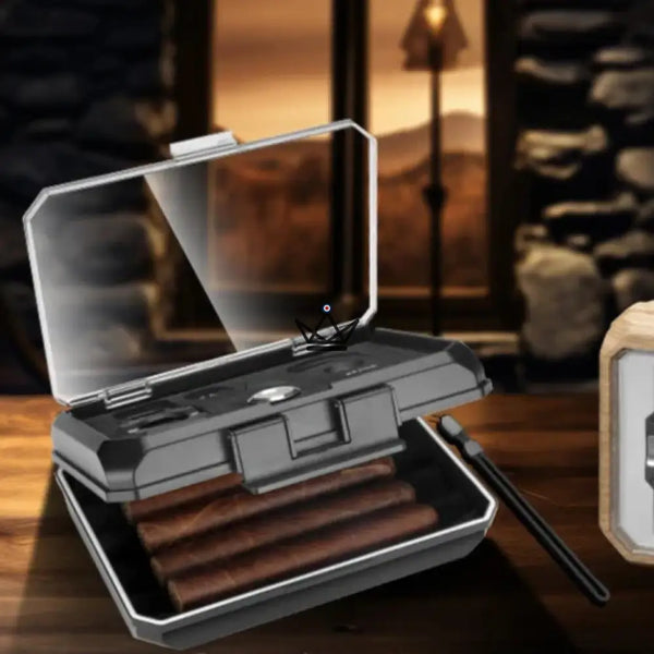 Set complet pour cigares - New Origin - [] - coffret cigare - Cadeau, Noël, Anniversaire, Original, Fête des pères, fête des mères - Atelier Atypique