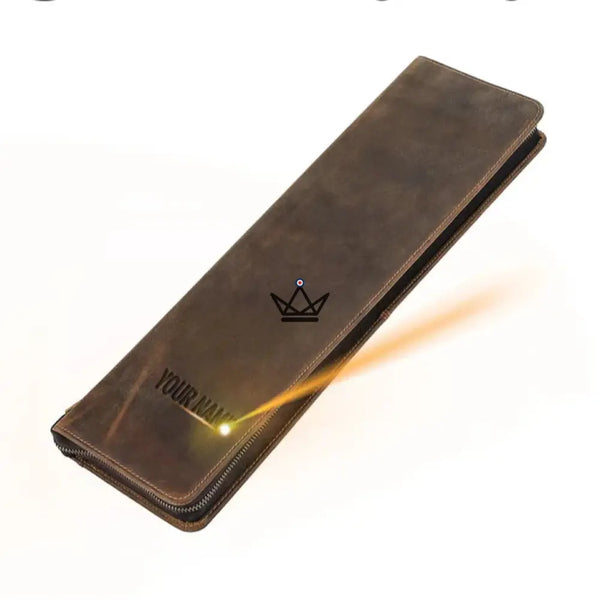 Etui à cravates en cuir personnalisable - Voyageur Windsor - [] - etui cravate personnalisable - Cadeau, Noël, Anniversaire, Original, Fête des pères, fête des mères - Atelier Atypique