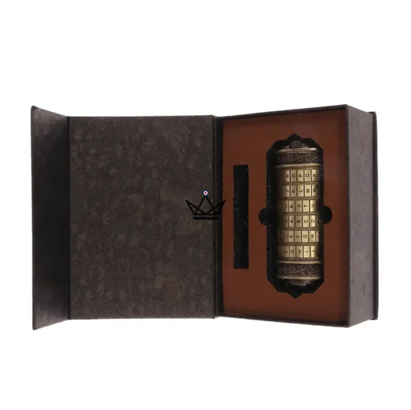 Cryptex Da Vinci – Coffre à message codé en bronze - [] - cryptex - Cadeau, Noël, Anniversaire, Original, Fête des pères, fête des mères - Atelier Atypique