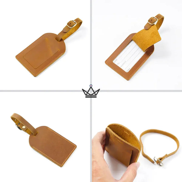 Étiquette à Bagage personnalisable en Cuir – Voyageur Tag - [] - etiquette personnalisable - Cadeau, Noël, Anniversaire, Original, Fête des pères, fête des mères - Atelier Atypique
