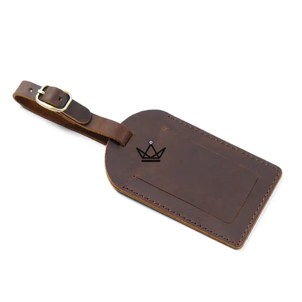 Étiquette à Bagage personnalisable en Cuir – Voyageur Tag - [] - etiquette personnalisable - Cadeau, Noël, Anniversaire, Original, Fête des pères, fête des mères - Atelier Atypique