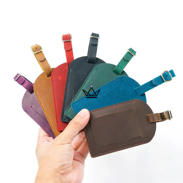 Étiquette à Bagage personnalisable en Cuir – Voyageur Tag - [] - etiquette personnalisable - Cadeau, Noël, Anniversaire, Original, Fête des pères, fête des mères - Atelier Atypique