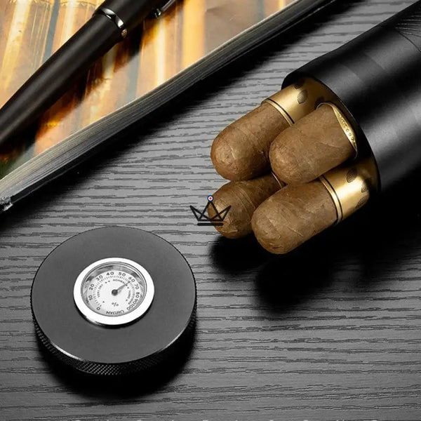 Tube à cigares en aluminium – Sentinelle Quattro - [] - etui cigare - Cadeau, Noël, Anniversaire, Original, Fête des pères, fête des mères - Atelier Atypique