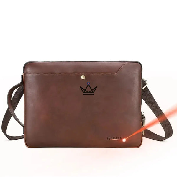 Personalisierbare Macbook-Lederhülle 13" bis 14" - Voyageur COURIER
