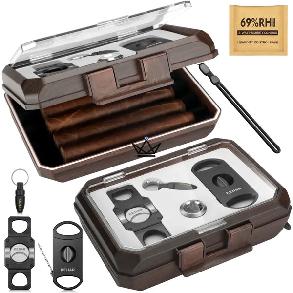 Set complet pour cigares - New Origin - [] - coffret cigare - Cadeau, Noël, Anniversaire, Original, Fête des pères, fête des mères - Atelier Atypique