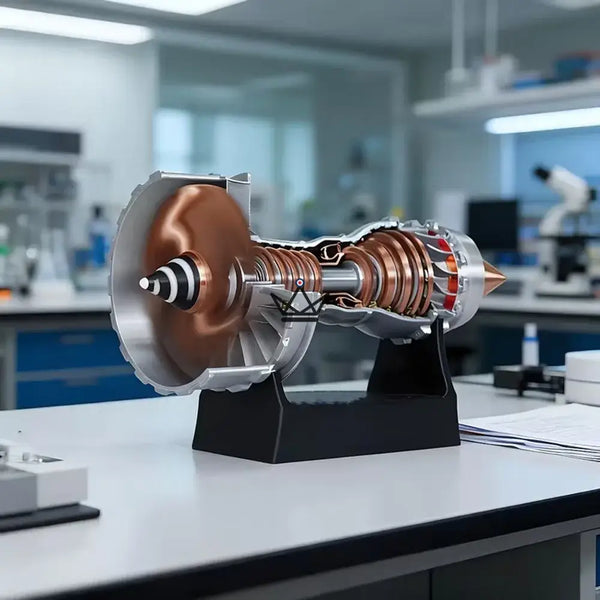 Cutaway turbofan aircraft engine model, 3D kit - AEROS