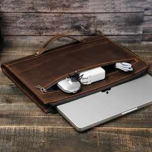 Housse MacBook 13" et 14" en cuir personnalisable — Voyageur TRAVERSÉE