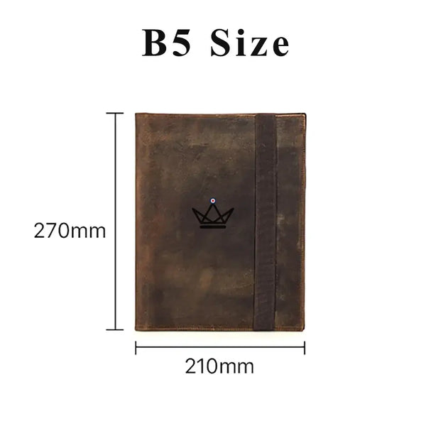 Personalisierbare Ledermappe – Tablet & Notizbuch A5 / B5 – VOYAGEUR Folio