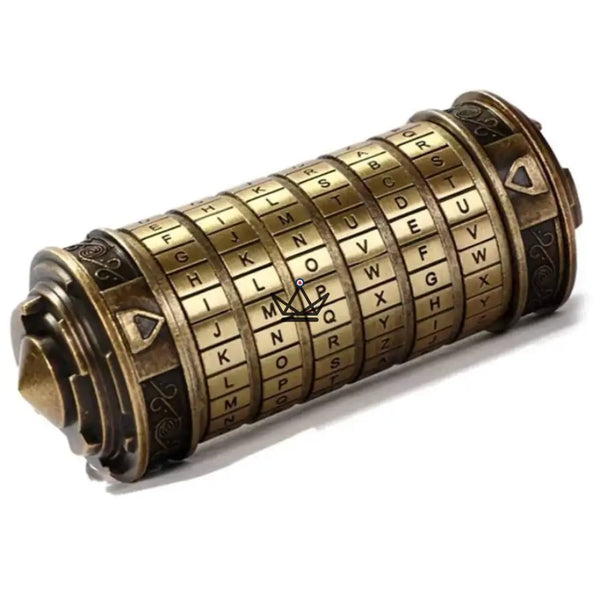 Cryptex Da Vinci – Coffre à message codé en bronze - [] - cryptex - Cadeau, Noël, Anniversaire, Original, Fête des pères, fête des mères - Atelier Atypique