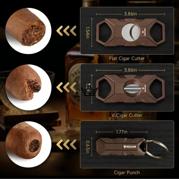 Cave à cigares avec accessoires – Coffret Prestige Libertador - [] - cave a cigare - Cadeau, Noël, Anniversaire, Original, Fête des pères, fête des mères - Atelier Atypique