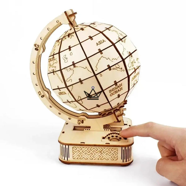 3D-Holzpuzzle Globus mit Standfuß zum Zusammenbauen - MÉRIDIEN