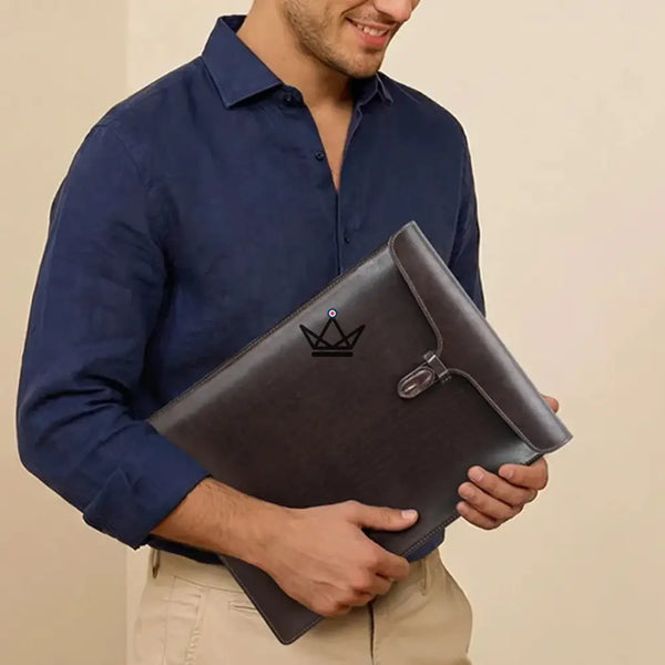 Personalisierbare MacBook Ledertasche 13" bis 15" - Voyageur CONSULAT