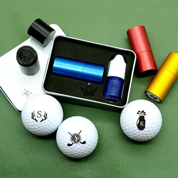 Tampon pour balles de golf personnalisable, monogramme ou logo - PAR - ["Divers personnalisable","maj-desc","maj-filtre"] - accessoire golf personnalisable - Cadeau, Noël, Anniversaire, Original, Fête des pères, fête des mères - Atelier Atypique