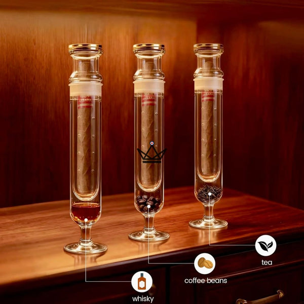 Infuseur à cigare vertical en verre - Infusio Flûtae - [] - Infuseur cigare - Cadeau, Noël, Anniversaire, Original, Fête des pères, fête des mères - Atelier Atypique