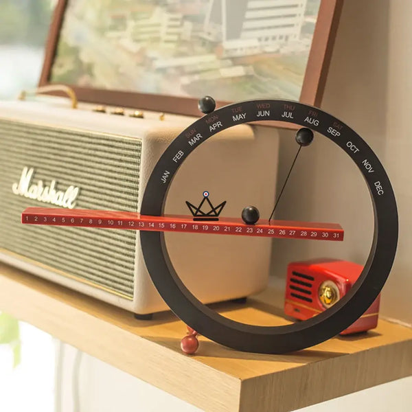 Magnetic round wall-mounted perpetual ball calendar - CALENDA