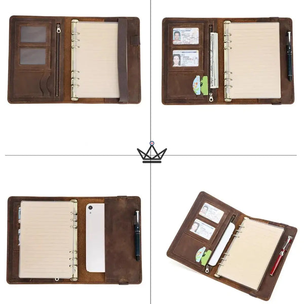 Organiseur A5 en Cuir personnalisable  — VOYAGEUR Galenda