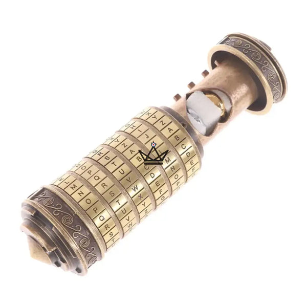 Cryptex Da Vinci – Coffre à message codé en bronze - [] - cryptex - Cadeau, Noël, Anniversaire, Original, Fête des pères, fête des mères - Atelier Atypique
