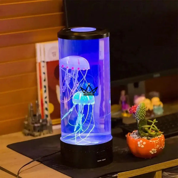 Lampe Méduse LED - Ambiance Océanique Relaxante -  - lamp - Cadeau, Noël, Anniversaire, Original, Fête des pères, fête des mères - Atelier Atypique