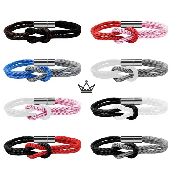 Nautilus Bracelet - Two-Tone Marine Knot & Clip - Ideal for Couples – 4/14