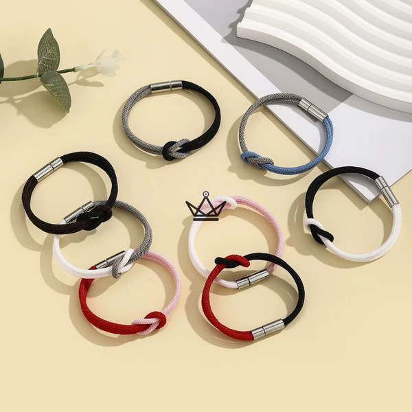 Nautilus Bracelet - Two-Tone Marine Knot & Clip - Ideal for Couples – 3/14