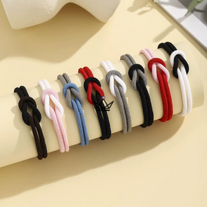 Bracelet nœud marin bicolore à fermoir tube — NAUTILUS