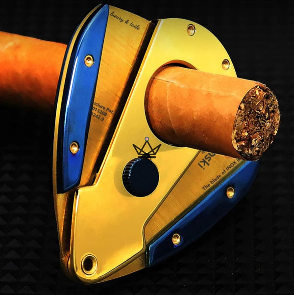 Coupe-cigare Guillotine - Azzurro Edition - [] - coupe cigare - Cadeau, Noël, Anniversaire, Original, Fête des pères, fête des mères - Atelier Atypique