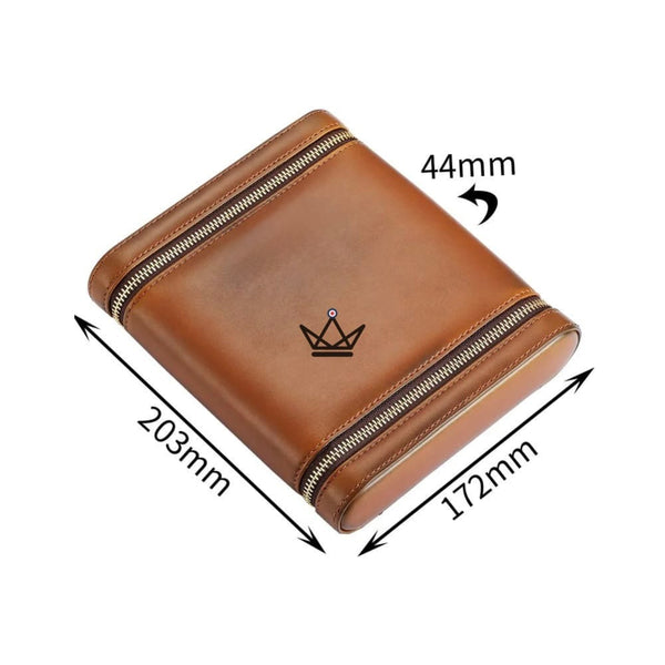 Etui de voyage cuir ZIPY - 6 cigares - [] - Etui à cigare - Cadeau, Noël, Anniversaire, Original, Fête des pères, fête des mères - Atelier Atypique